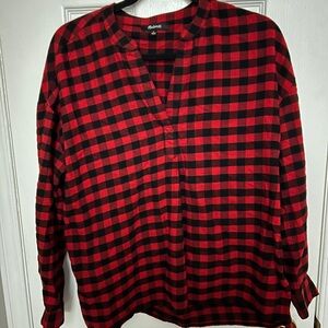 Madewell Red and Black Plaid women’s Shirt